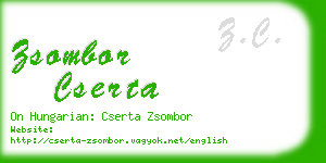 zsombor cserta business card